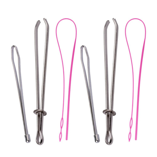 Plastic Drawstring Threader Set 6 pcs (2 metal + 1 plastic)