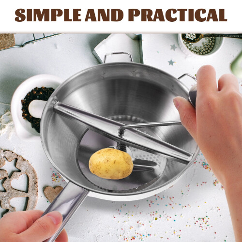 Stainless Steel Potato Presser 1 pc Silver 2