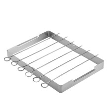 Stainless Steel Skewer and Grill Rack Set12-Piece