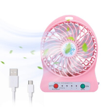 Hiroekza Bärbar Skrivbordsfläkt med LED-lykta, 3-hastighets ljudlös snöflingefläkt, 1200mAh Uppladdningsbar USB-fläkt för Kontor, Sovrum