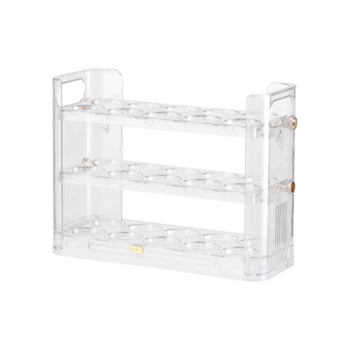 Hiroekza koelkast eierrek organizer, 3 lagen acryl