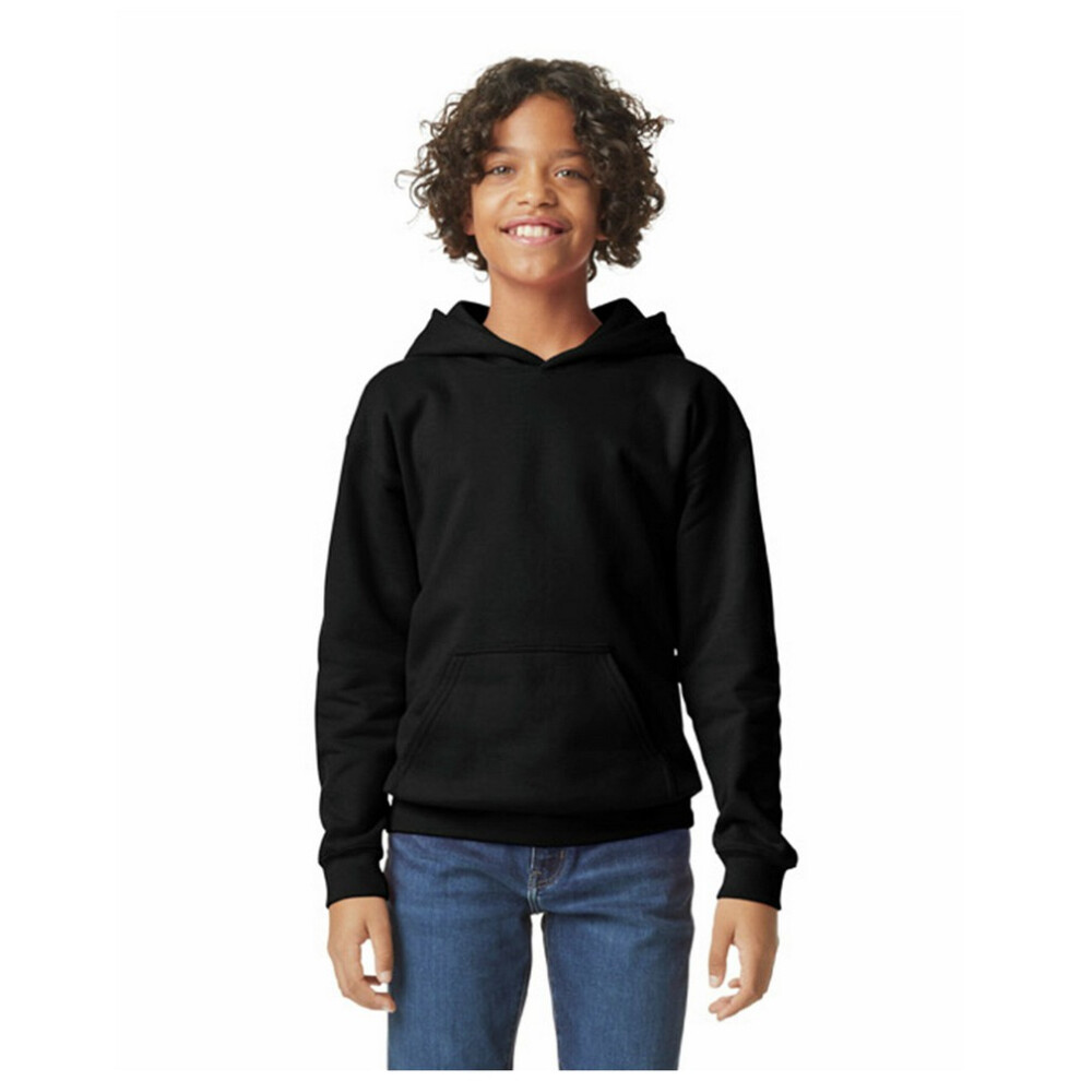 Gildan (5-6 Years, Black) Childrens/Kids Softstyle Plain Midweight Hoodie