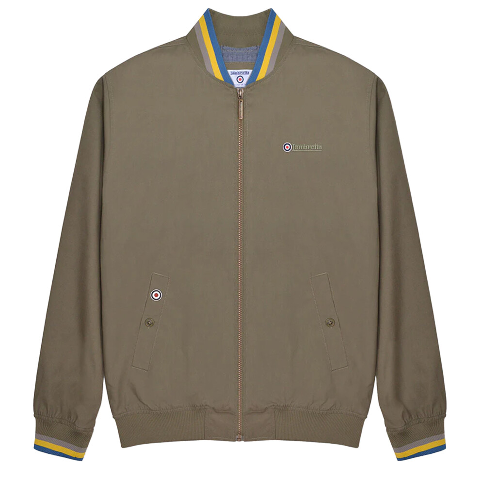 Lambretta (M, Khaki Green) Mens Monkey Triple Tipped Jacket