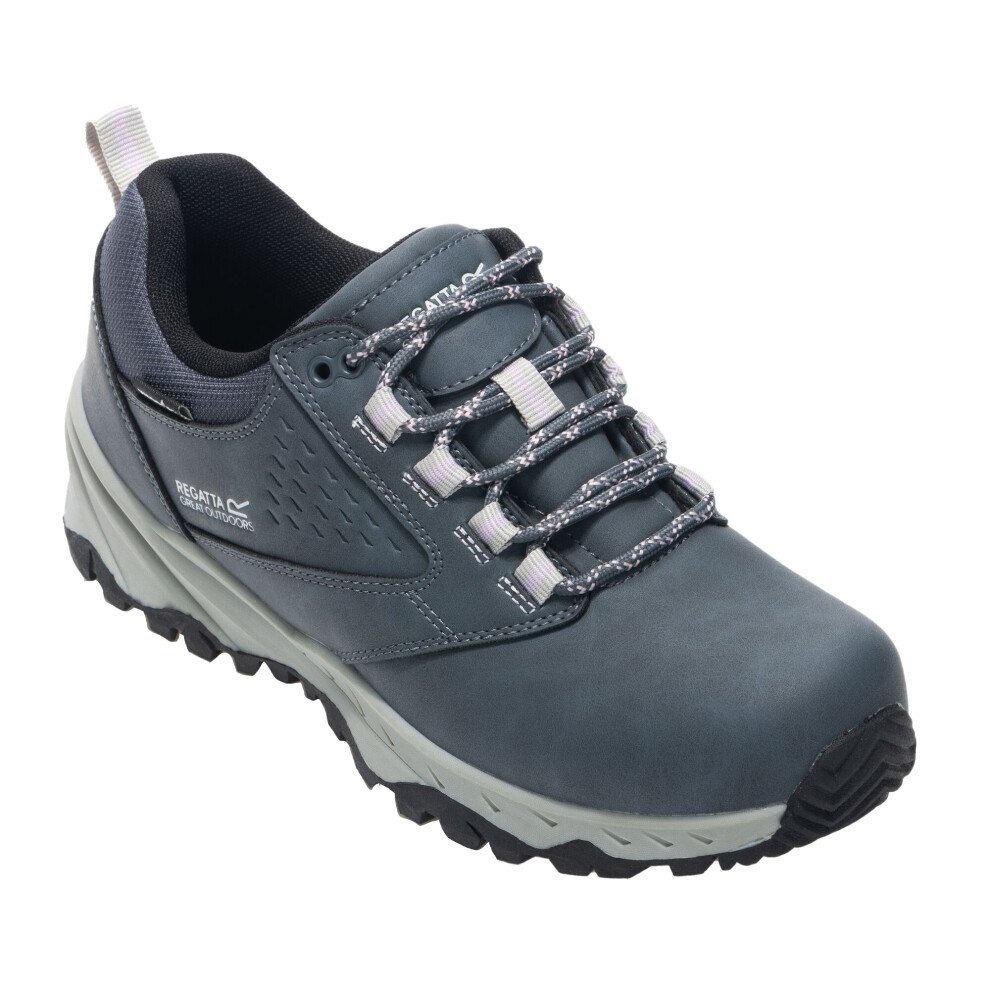 Regatta (6 Uk, Storm Grey/Powder Lilac) Womens/Ladies Amble Synthetic Leather Waterproof Walking Shoes