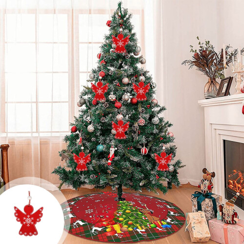 Red Wood Christmas Pendant Decor 2024