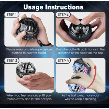 Torque Hand Exerciser,Gyro Hand Wrist Exerciser with Counter,Portable Auto-Start Colorful Lighting