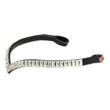 (Pony, Black) John Whitaker Lynton V Shape Horse Diamante Browband