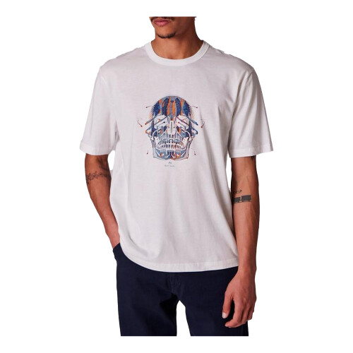 Paul Smith (S, White) Paul Smith Mens Skull Regular T-Shirt 1