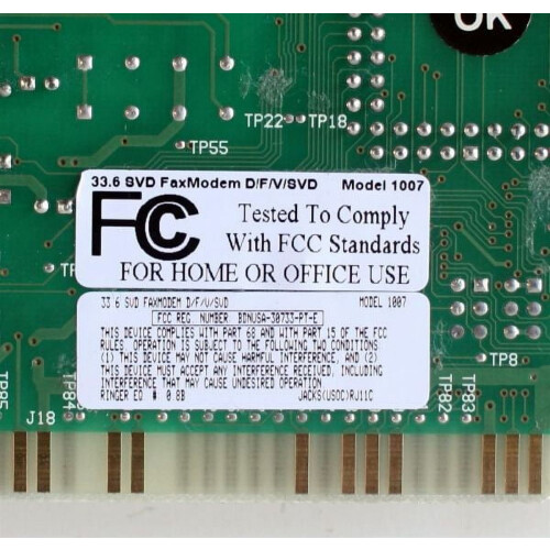 ISA modem 33.6 kbps SVD fax modem 1007-319 rev1.1