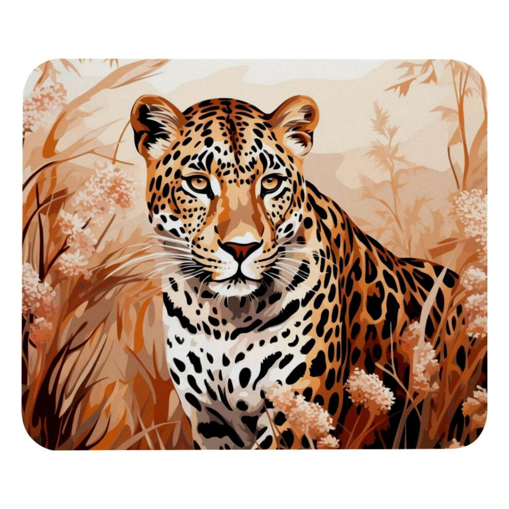 Leopard Desk Mat Rubber Base Small Gaming Mouse Pad 917087592253