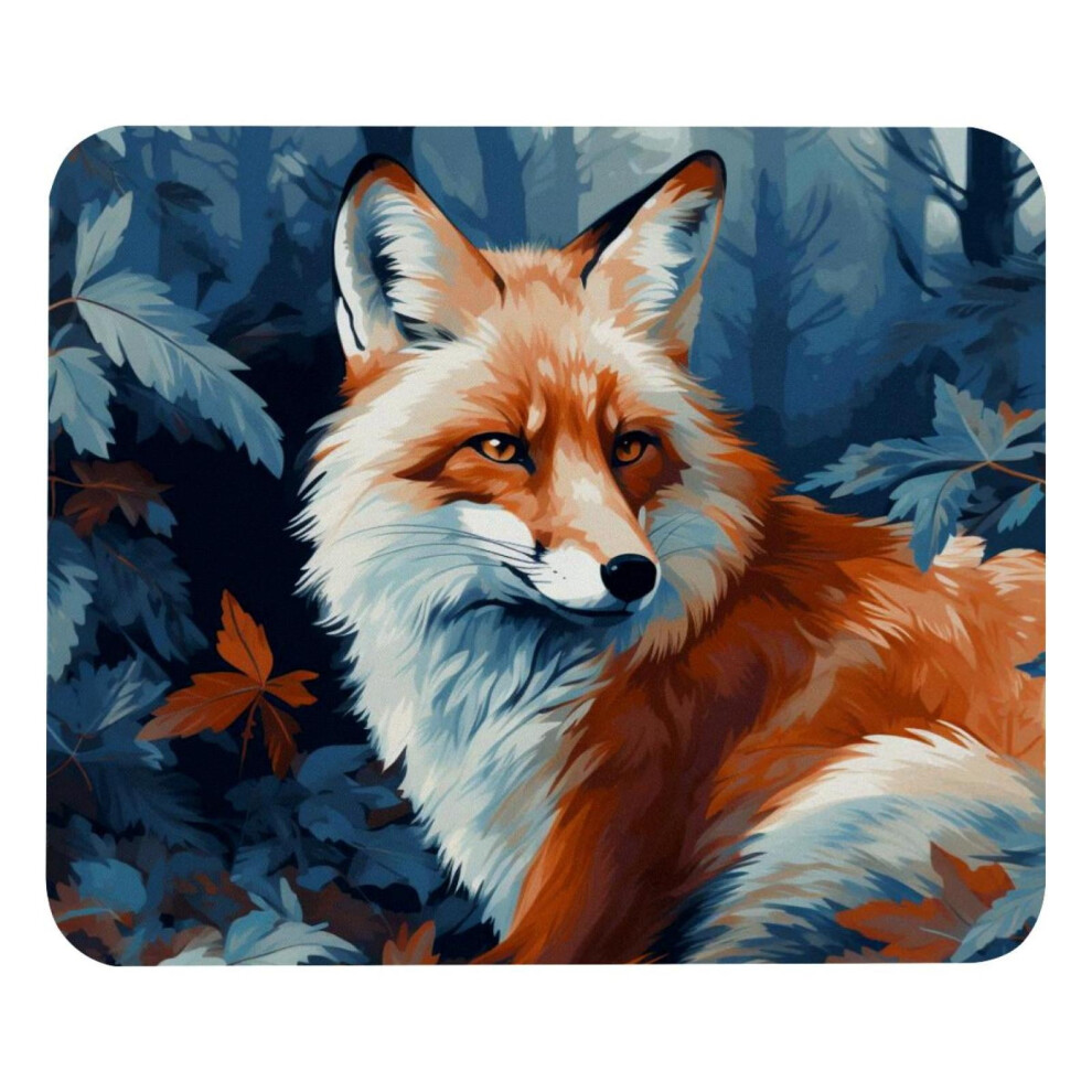 Fox Forest Mouse Pad 8.3X9.8 Inch Stitched Edge 917087593991