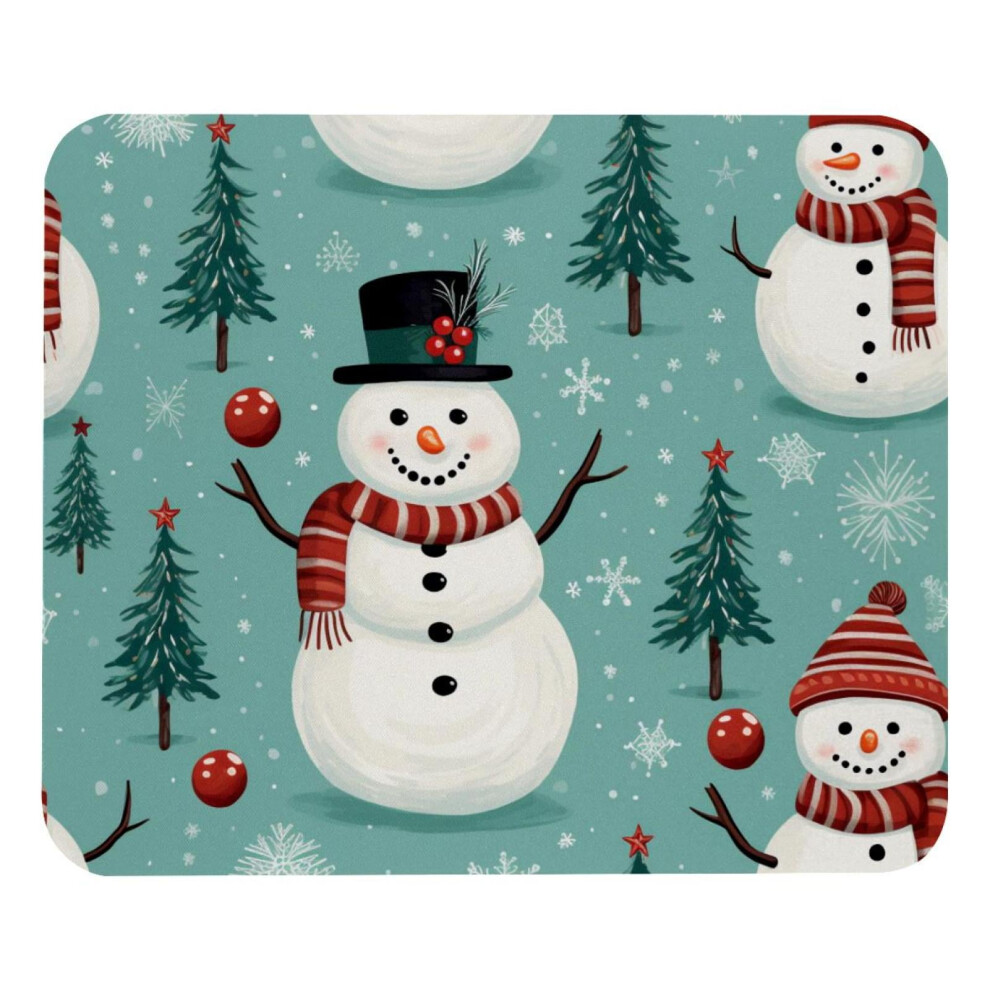 Snowman Mouse Pad Non-Slip Rubber Base 8.3 X 9.8 Inch 917087594455