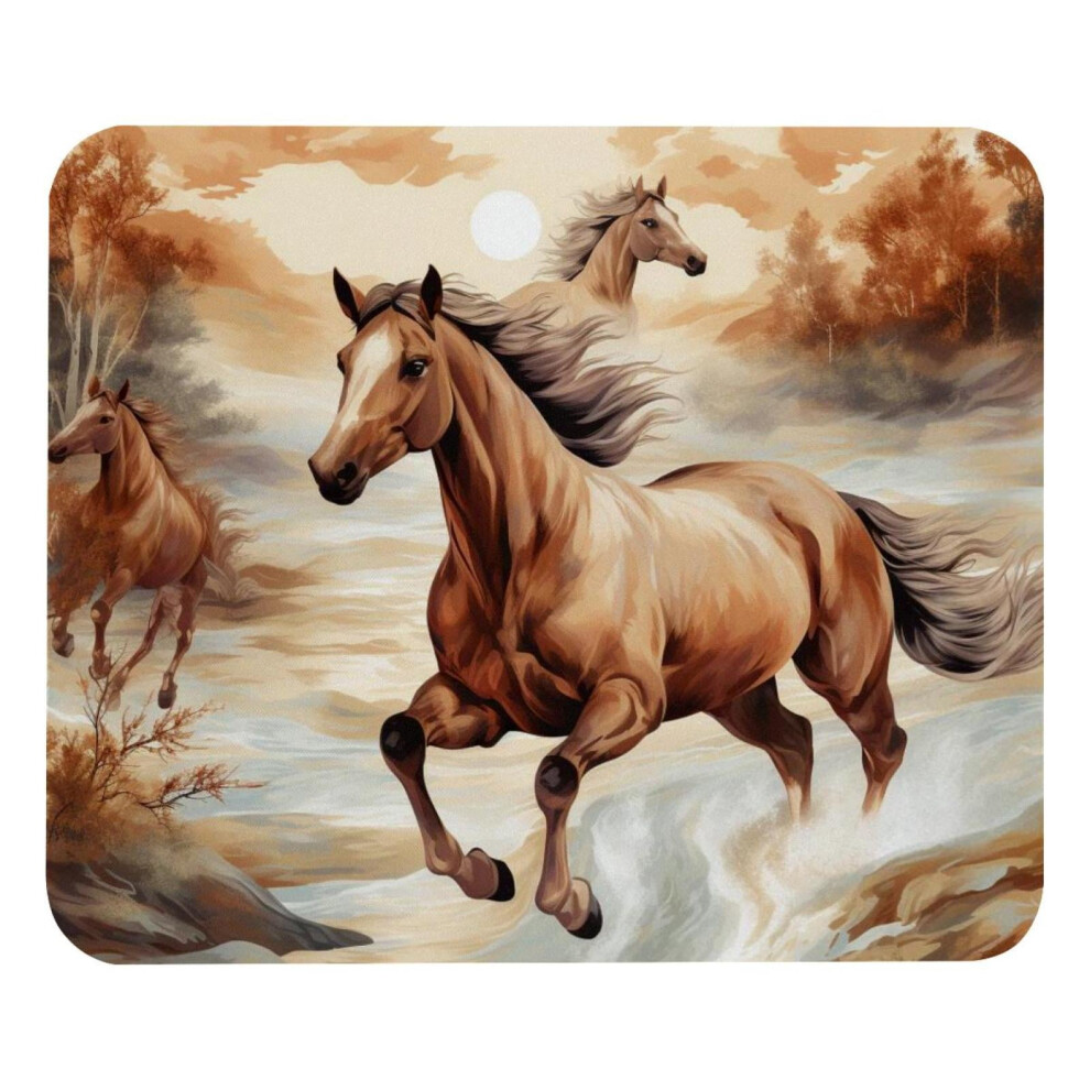Horse Desk Mat Rubber Base Gaming Mouse Pad 1Pc 917087594035