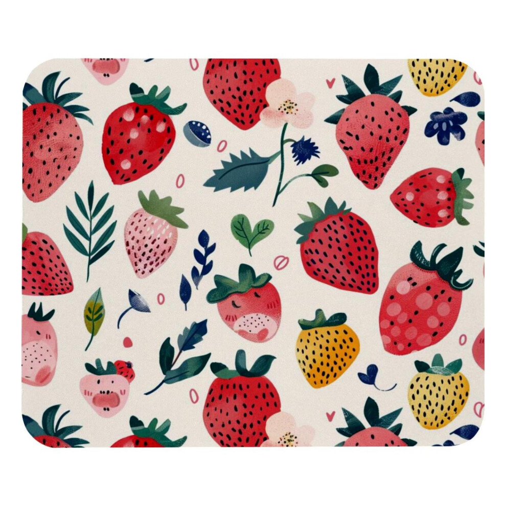 Strawberry Mouse Pad Non-Slip Rubber Base 8.3 X 9.8 Inches 917087595292
