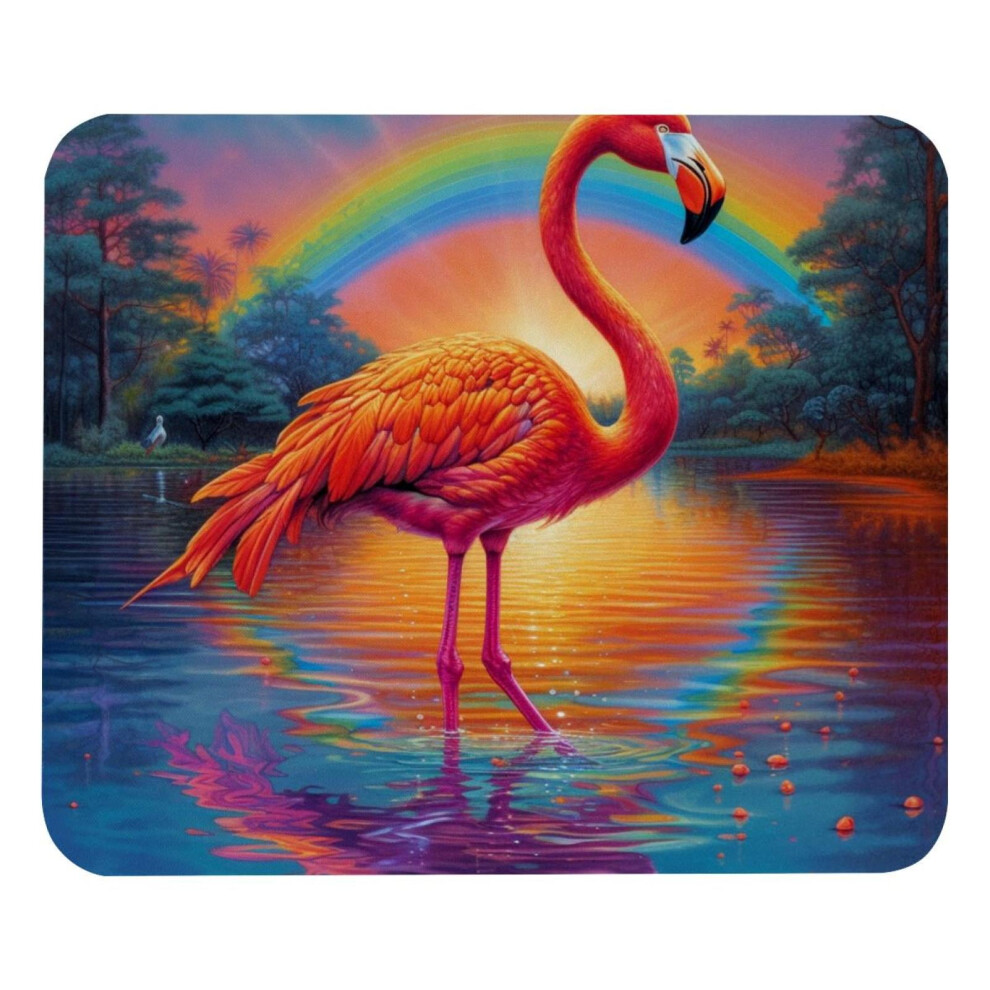 Rainbow Flamingo Mouse Pad Non-Slip Rubber Base 8.3 X 9.8 917087595094
