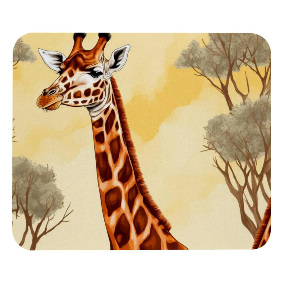 Wild Giraffes Mouse Pad Square 8.3 X 9.8 Inch Non-Slip 917087595278
