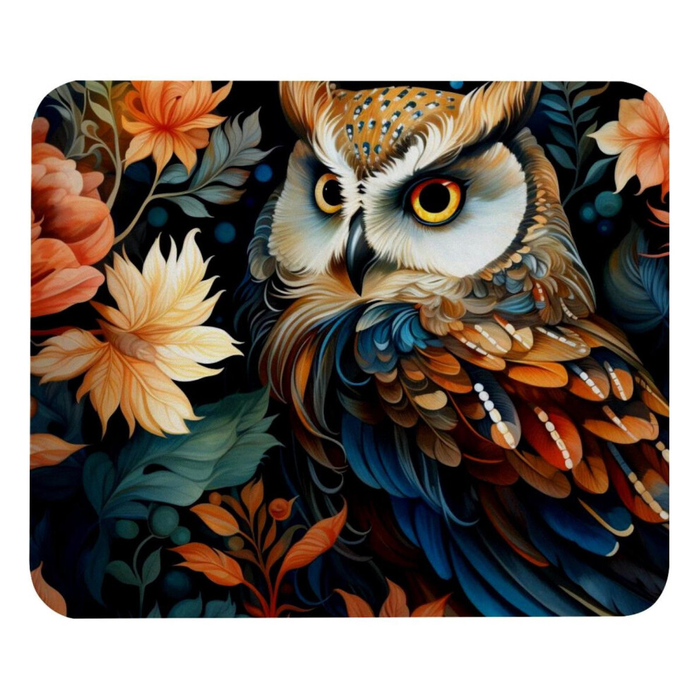 Owl Mouse Pad Non-Slip Rubber Base 8.3 X 9.8 Inches 917087595575