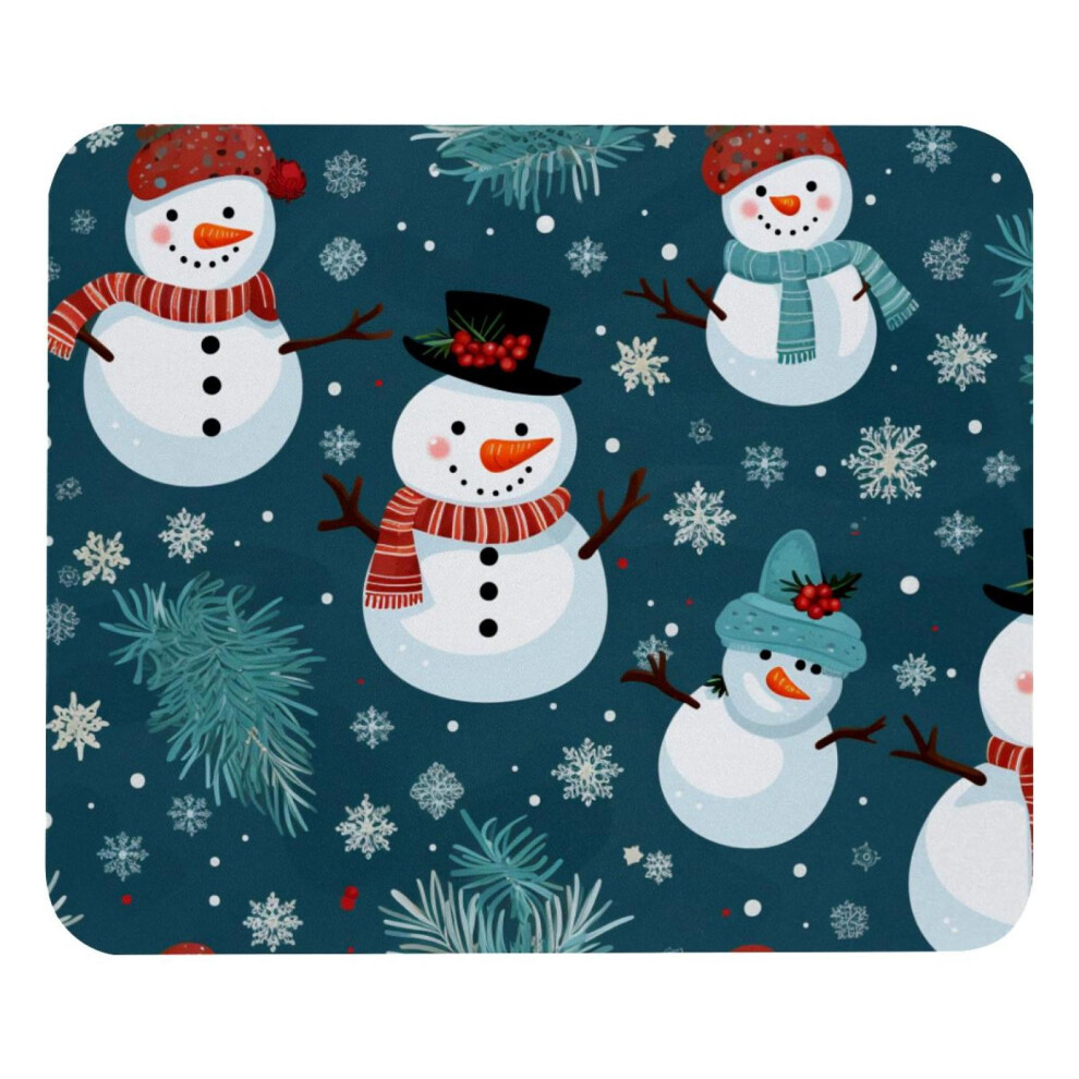 Snowman Mouse Pad Non-Slip Rubber Base 8.3 X 9.8 Inches 917087600071