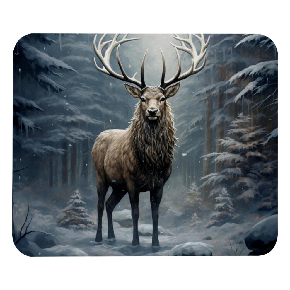 Christmas Elk Vintage Mouse Pad 8.3 X 9.8 Inch 917087600033