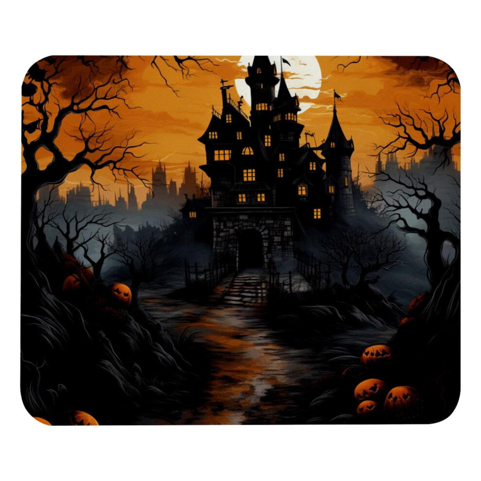 Castle Halloween Mouse Pad 8.3 X 9.8 Inch Non-Slip Dark 917087600354