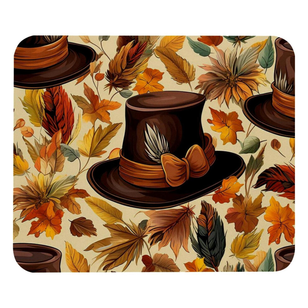 Thanksgiving Hat Mouse Pad Non-Slip Rubber Base 8.3 X 9.8 917087599757