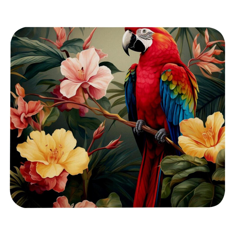 Parrot Jungle Mouse Pad Square Non-Slip Rubber Base 8.3 X 917087600613