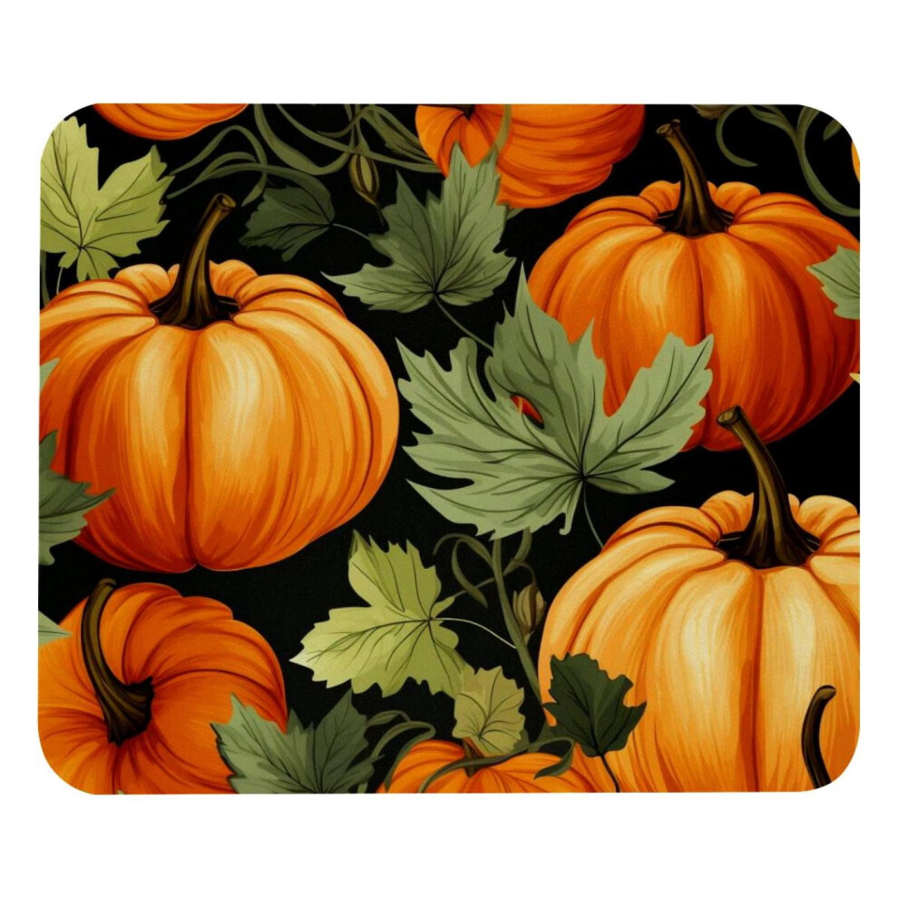 Pumpkin Leaves Mouse Pad Non-Slip Rubber Base 8.3 X 9.8 917087600279