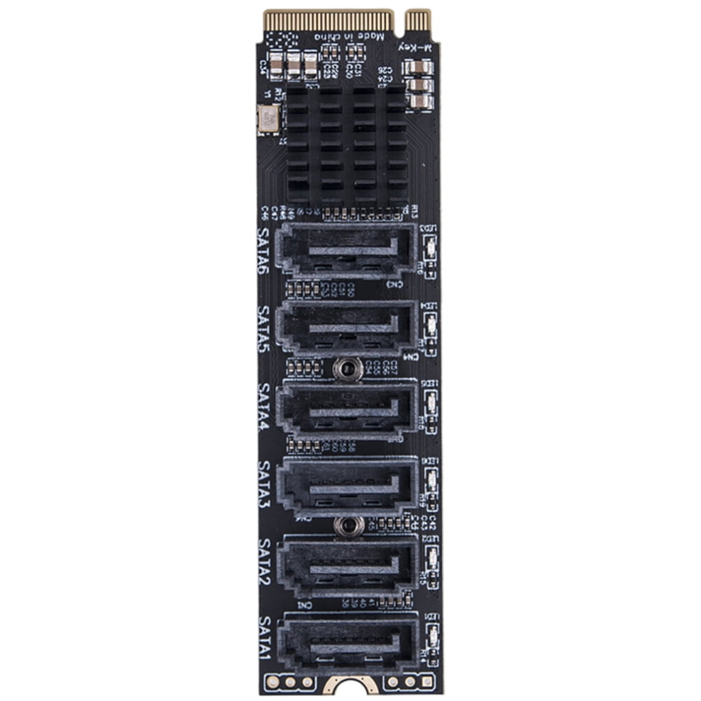 Jixopn M.2 M-Key Pcie Riser Card 5/6 Port Nvme To Sata 3.0 917087602297