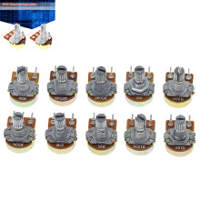 jixopn5Set WH148Potentiometer Pot-sæt med AG2Hvid hætte til Arduino (1K Ohm)