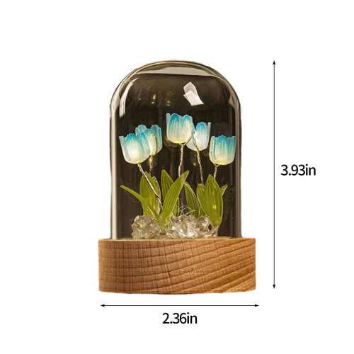 DIY Tulip Night Light Kit ABS Red Blue 1 Set 2