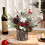 Mini Pre-Lit Christmas Tree with Berries Pinecones Flocked 6