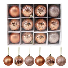 Gold Christmas Balls 2.36 Inch 12-Piece Shatterproof Set