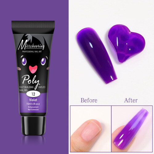 Gel pour extensions d'ongles Hesroicy 15 ml, sans odeur 2