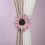 Sunflower-shaped curtain tieback rustic nylon no-drill 3