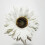 Sunflower-shaped curtain tieback rustic nylon no-drill 7