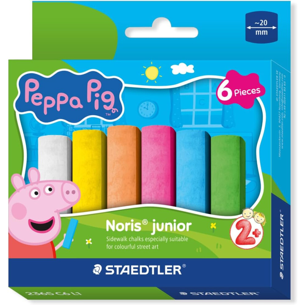 Staedtler Peppa Pig Pavement Chalks Pack Of 6