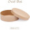 Papier Mache Oval Gift Boxes Assorted 5-Pack 5