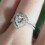 Heart Shape Full Diamond Ring Luxury Microinlaid 2 Pcs 7