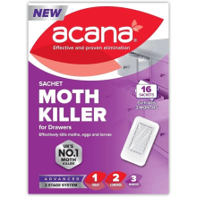 Pack of 16 Acana Moth Killer & Freshener Sachets with Lavender Fragrance