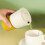 Wiederverwendbarer Kaffeebecher mit Deckel, gelb, 355 ml 6