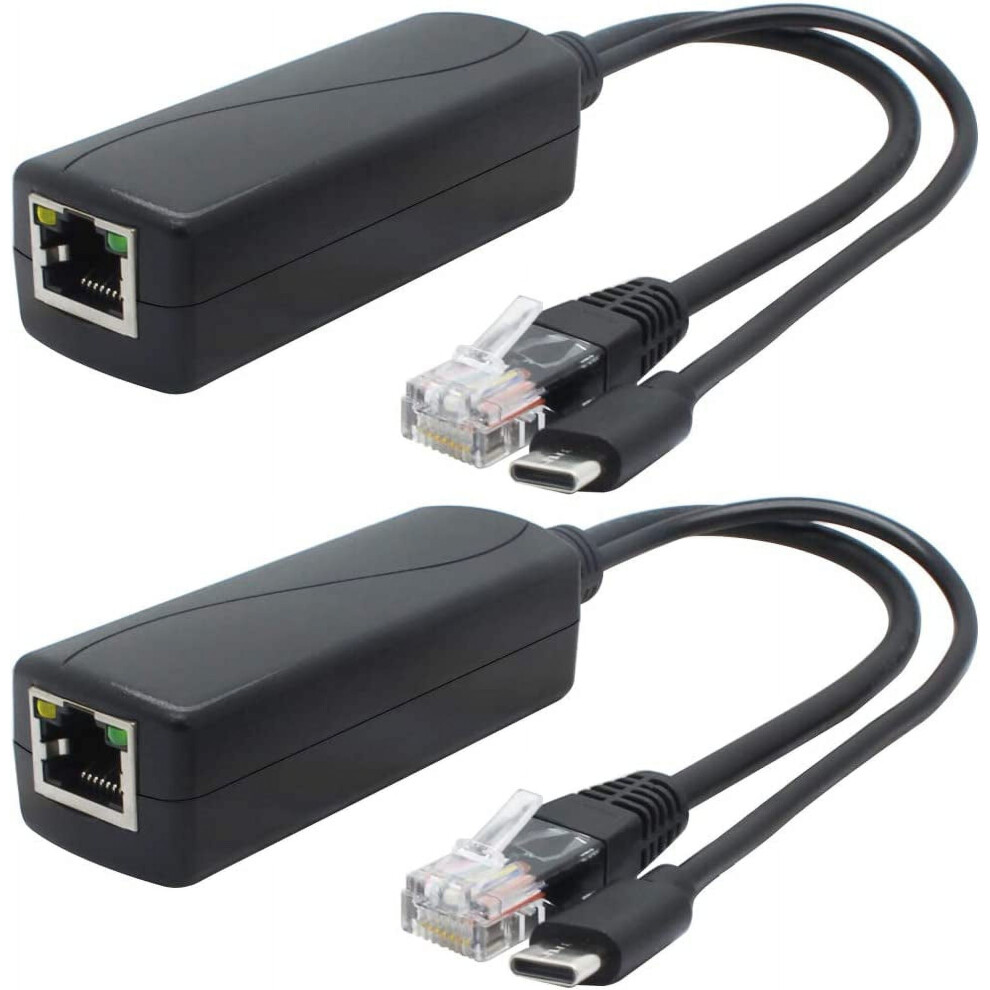 Poe Splitter Usb-C 5V 2.4A 48V To 5V 2-Pack 917087588386