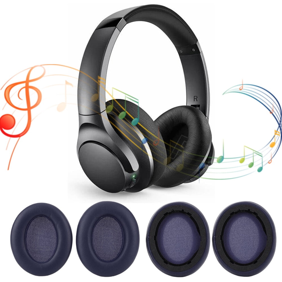 Jixopn Ear Pads Memory Foam Protein Leather 1 Pair Black/Blue/Purple 917087592888