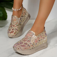 (Gold, 44) Women'S Casual Sports Shoes, Women Shoes, Sneakers