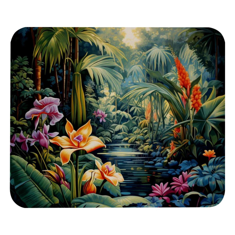 Tropical Plants Mouse Pad Square 8.3 X 9.8 Inch Non-Slip 917087594424