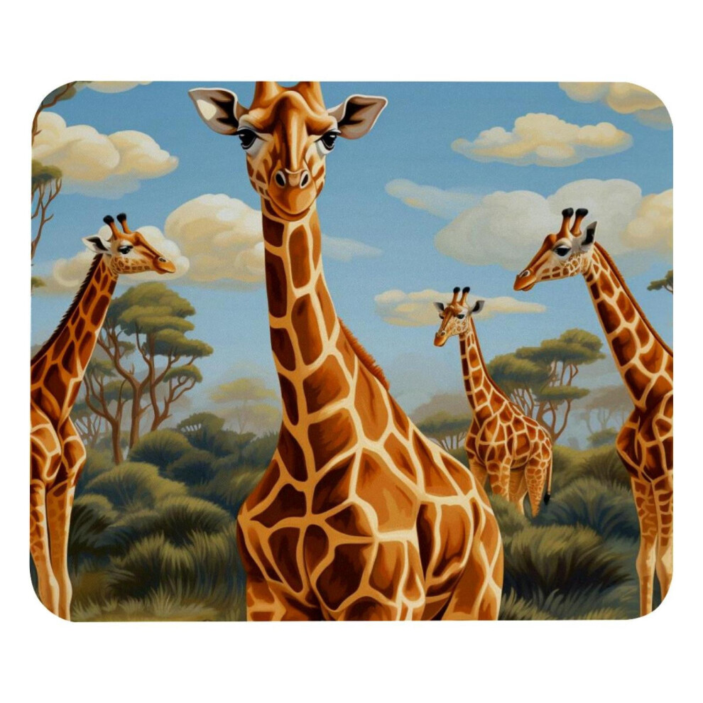 Wild Giraffes Mouse Pad Non-Slip Rubber Base 8.3 X 9.8 917087594745