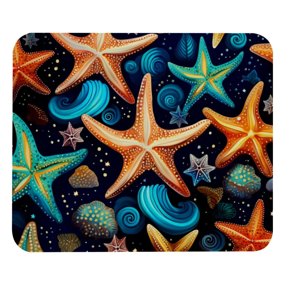 Square Mouse Pad Sea Star Cartoon 8.3X9.8 Inch 917087593922