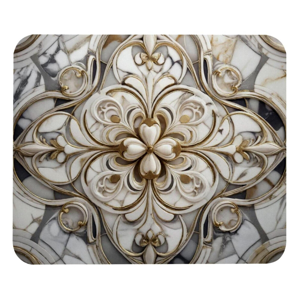Marbling Flowers Mouse Pad 8.3 X 9.8 Inch Non-Slip Rubber 917087594547