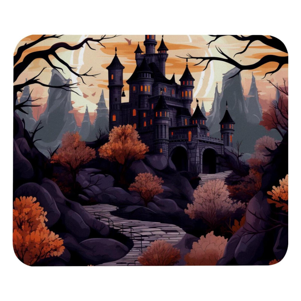 Halloween Castle Mouse Pad 8.3 X 9.8 Inch Non-Slip 917087595346