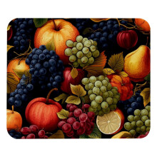 Muismat met Thanksgiving pompoenbladeren en antislip rubberen onderkant, 21 x 24 cm (8,3 x 9,8 inch) vierkant voor gaming en kantoor.