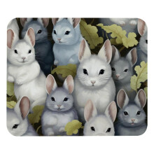 Chinchilla family mouse pad 8.3 x 9.8 inches non-slip